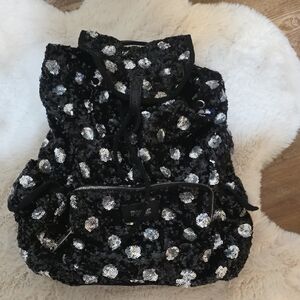 Victoria's Secret Black and Silver Kids Backpack